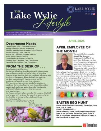 Memory Care Current Newsletter