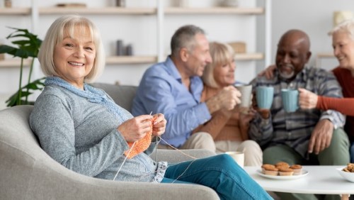 Group of senior friends